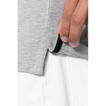 Camiseta de punto piqué con cuello de pico de hombre