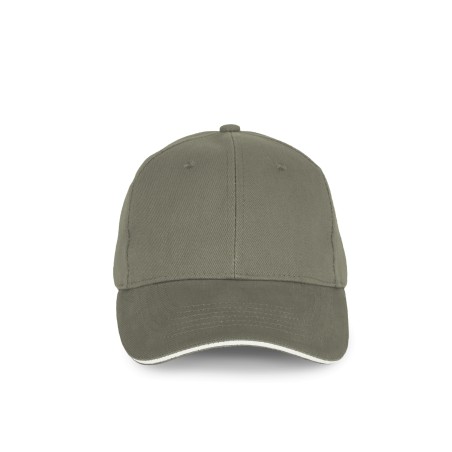 Cap in organic cotton with contrasting sandwich peak - 6 panels