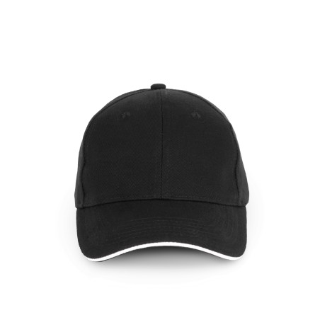 Cap in organic cotton with contrasting sandwich peak - 6 panels