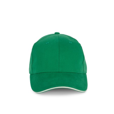 Cap in organic cotton with contrasting sandwich peak - 6 panels