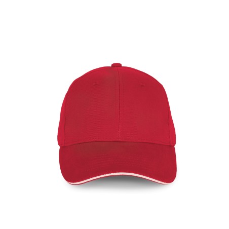 Cap in organic cotton with contrasting sandwich peak - 6 panels