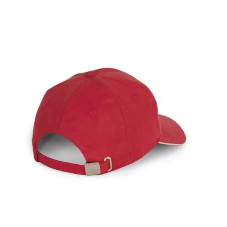 Cap in organic cotton with contrasting sandwich peak - 6 panels