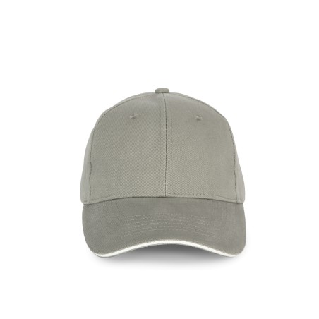 Cap in organic cotton with contrasting sandwich peak - 6 panels