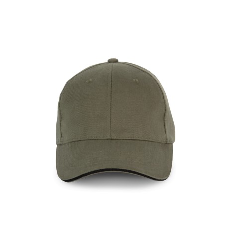 Cap in organic cotton with contrasting sandwich peak - 6 panels