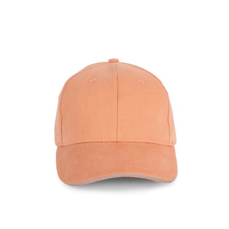 Gorra algodón orgánico con sándwich contrastado - 6 paneles