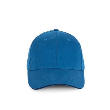 Cap in organic cotton with contrasting sandwich peak - 6 panels