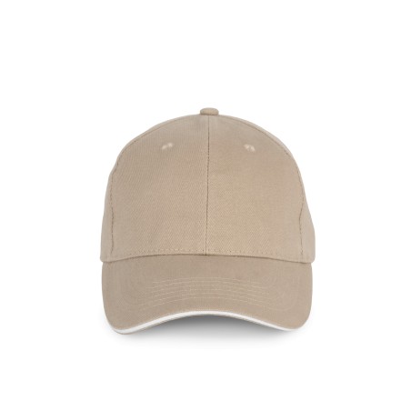 Cap in organic cotton with contrasting sandwich peak - 6 panels