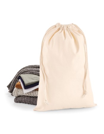 Drawstring carry handle bag in premium cotton