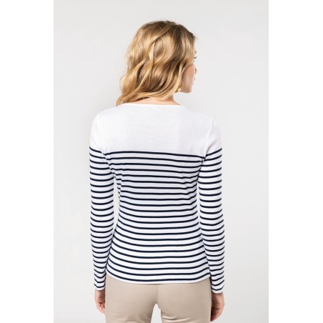 Camiseta marinera de manga larga de mujer