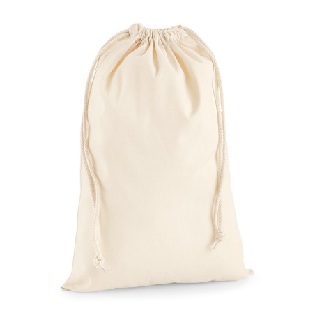 Drawstring carry handle bag in premium cotton
