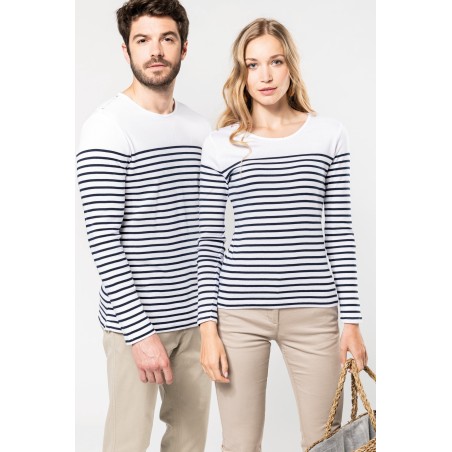 Camiseta marinera de manga larga de mujer