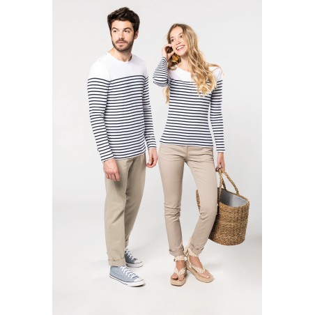 Camiseta marinera de manga larga de mujer