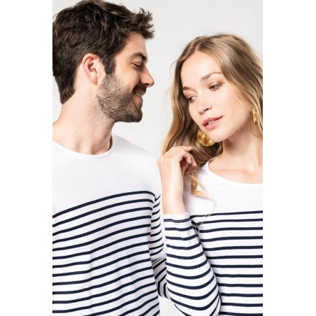 Camiseta marinera de manga larga de mujer