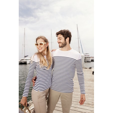 Camiseta marinera de manga larga de mujer