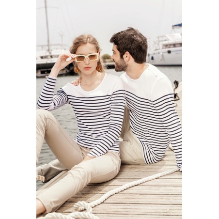 Camiseta marinera de manga larga de mujer