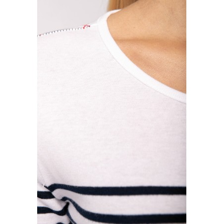 Camiseta marinera de manga larga de mujer