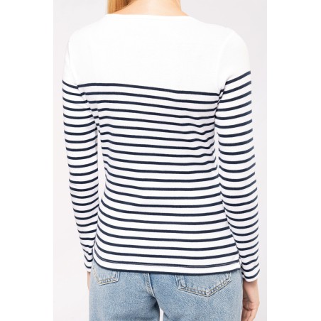 Camiseta marinera de manga larga de mujer