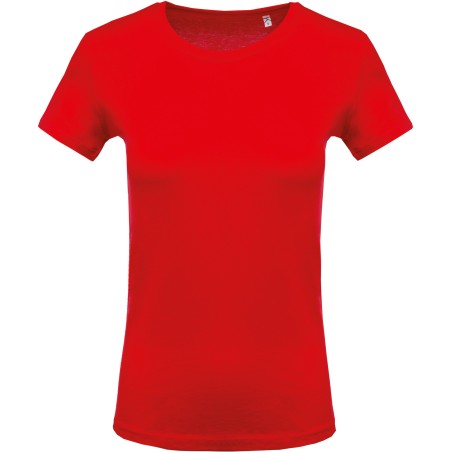 Camiseta con cuello redondo manga corta mujer