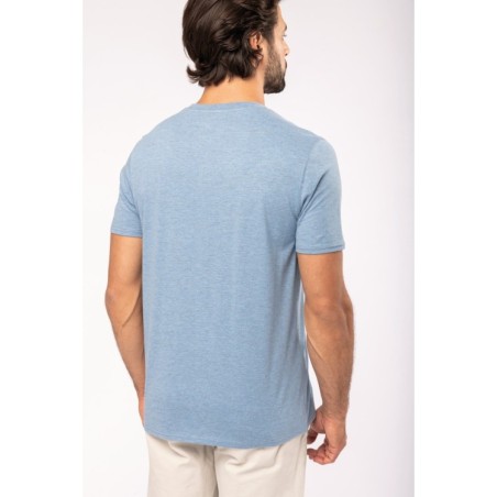 Camiseta Henley ecorresponsable manga corta - 140 g