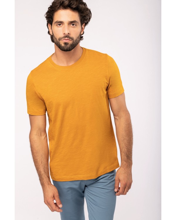 Camiseta Slub ecorresponsable cuello redondo y manga...