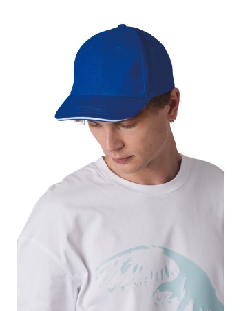 Baseball 6-panel cap with sandwich peak