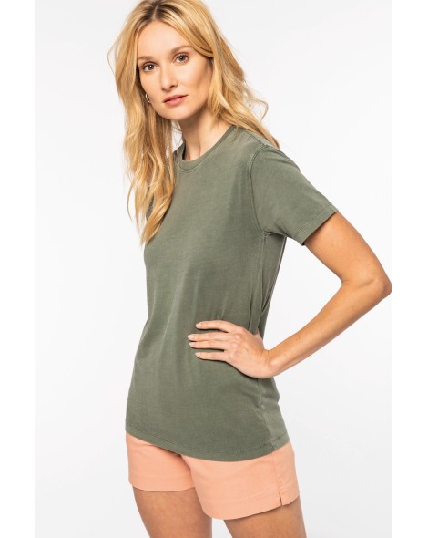 Camiseta efecto lavado mujer