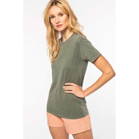 Camiseta efecto lavado mujer