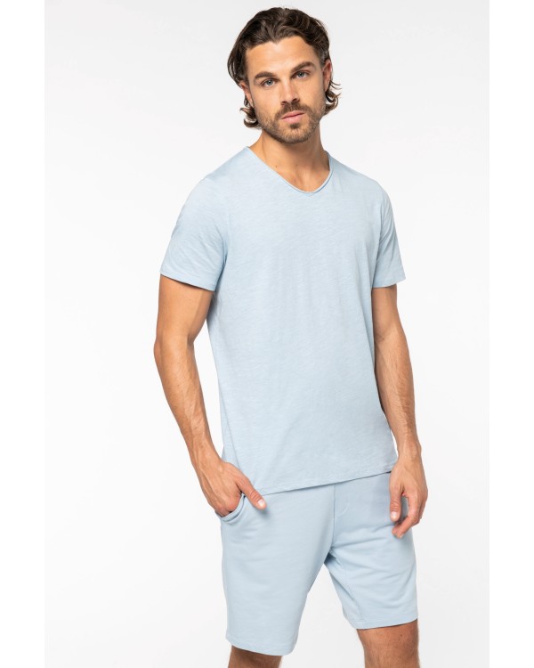 Camiseta con bordes sin rematar hombre