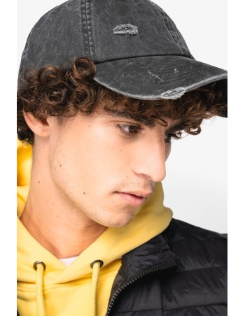 Eco-friendly unisex ripped effect cap