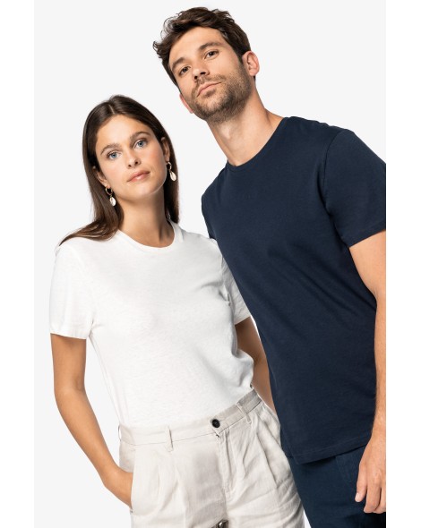 Camiseta unisex con lino y algodón orgánico