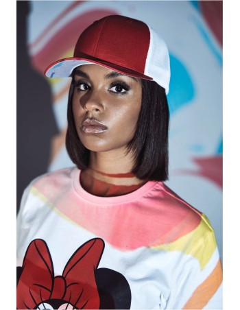 Gorra de rejilla bicolor