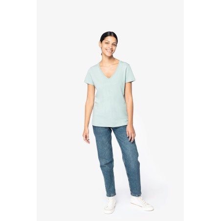 Camiseta cuello de pico mujer