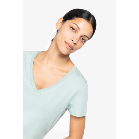 Camiseta cuello de pico mujer
