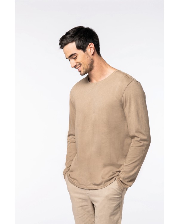 Camiseta efecto lavado manga larga unisex