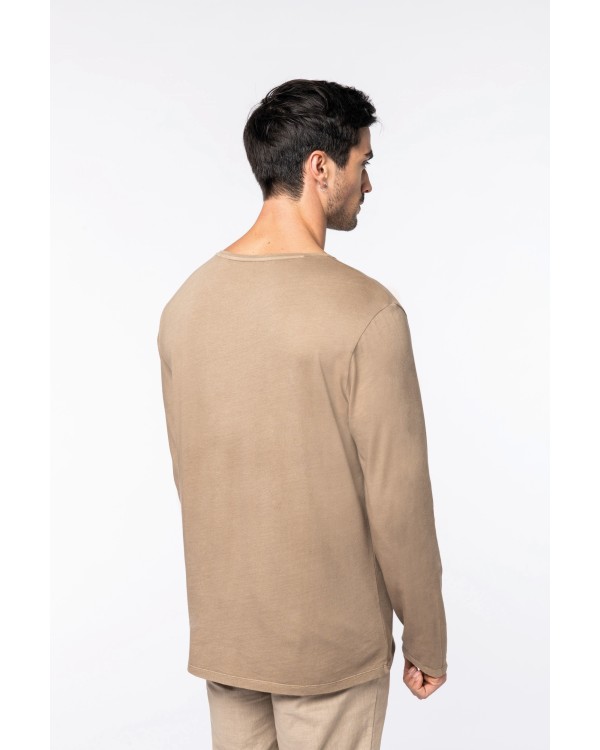 Camiseta efecto lavado manga larga unisex 2