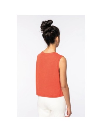 Camiseta crop sin mangas mujer 2