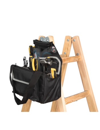 Bolsa de herramientas adaptable a escaleras portátiles