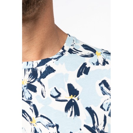 Camiseta con estampado tropical hombre