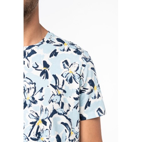 Camiseta con estampado tropical hombre