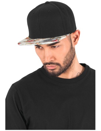 Floral snapback cap
