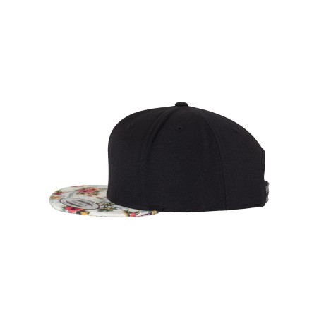 Floral snapback cap