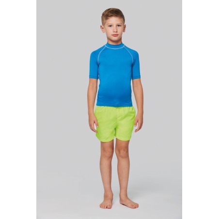 Camiseta surf con protección UV manga corta para niño