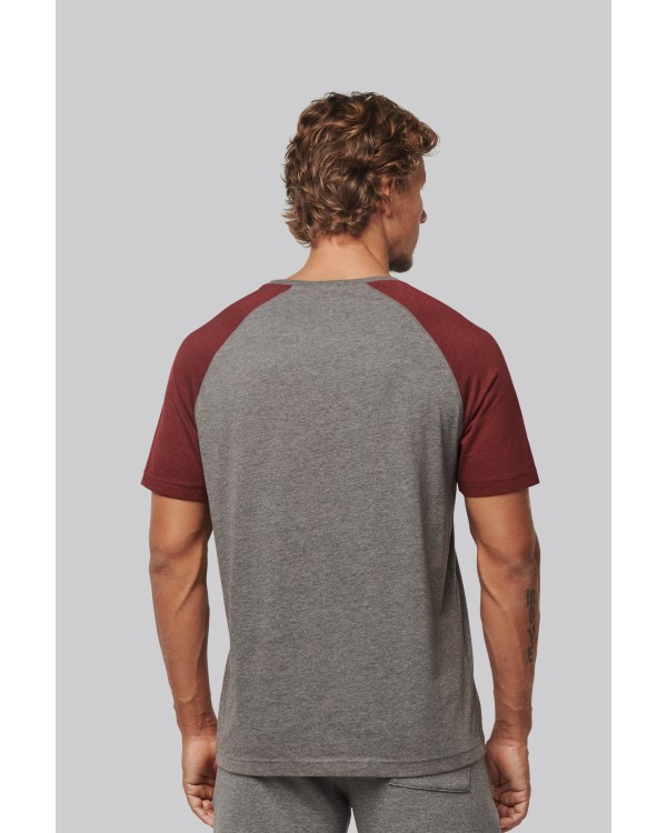 Camiseta bicolor triblend de deporte manga corta adulto 2