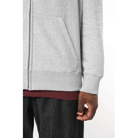 Full zip hooded sweatshirt