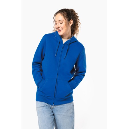 Full zip hooded sweatshirt