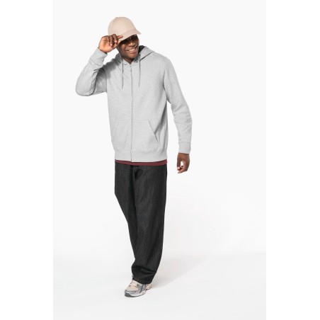Full zip hooded sweatshirt
