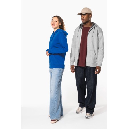 Full zip hooded sweatshirt