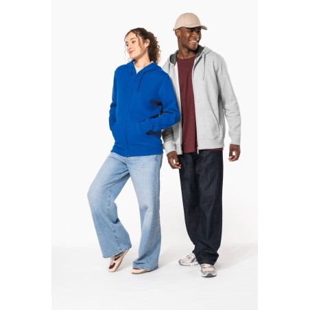 Full zip hooded sweatshirt
