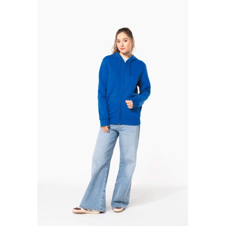 Full zip hooded sweatshirt