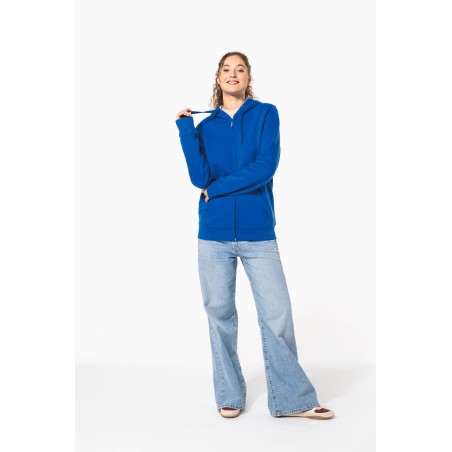 Full zip hooded sweatshirt